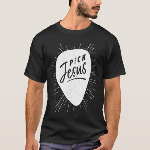 Christian Guitarist Pick Jesus Guitar Player Churc T-Shirt