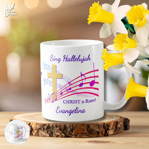 Christian HALLELUJAH CHRIST IS RISEN Easter Coffee Mug