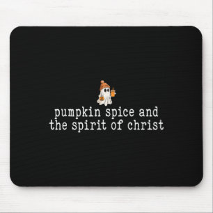 Christian Halloween Cute Ghost Pumpkin Spice Faith Mouse Mat