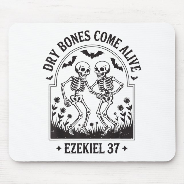 Christian Halloween Dry Bones Come Alive Funny Jes Mouse Mat (Front)