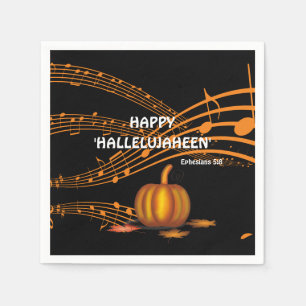 Christian Halloween HALLELUJAHEEN   Pumpkin Paper Napkin