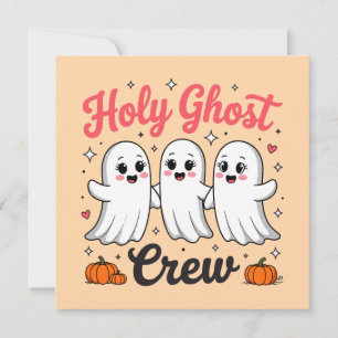 Christian Halloween Holy Ghost Crew Holiday Card