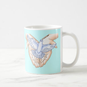 Christian Hands Dove Coffee Mug