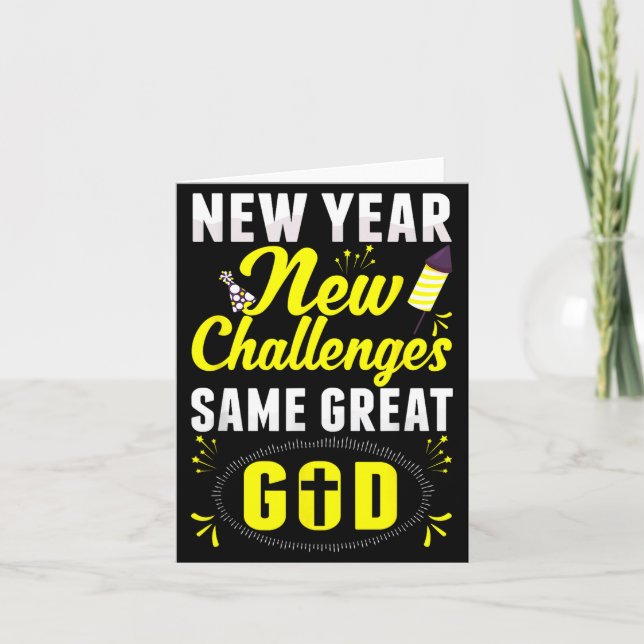 Christian Happy New Year New Challenges Same Great Card (Front)