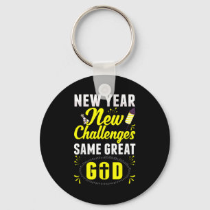 Christian Happy New Year New Challenges Same Great Key Ring