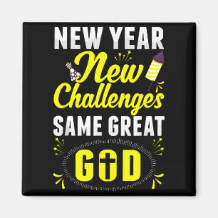 Christian Happy New Year New Challenges Same Great Magnet