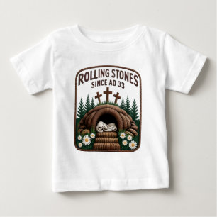 Christian He is Risen Faux Baby T-Shirt