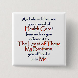 Christian Health Care 15 Cm Square Badge