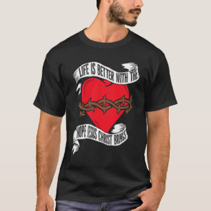 Christian Heart Bible Catholic Religion Jesus Chr T-Shirt