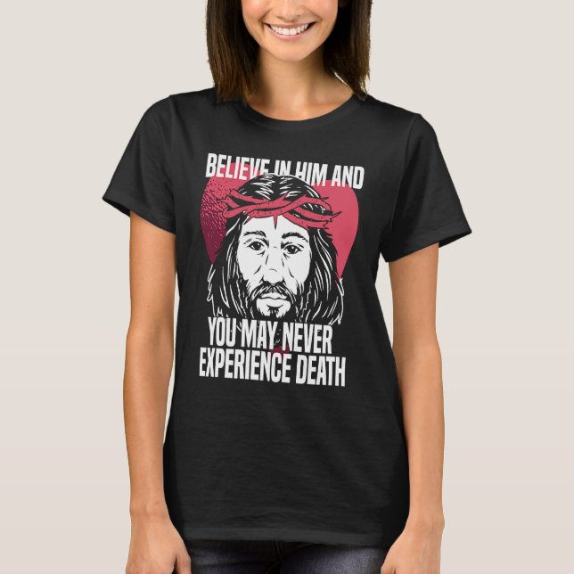 Christian Heart Jesus  Catholic Bible Religion Chr T-Shirt (Front)