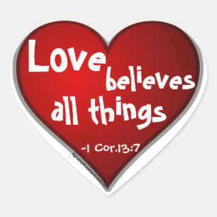 Christian Heart Shaped Sticker