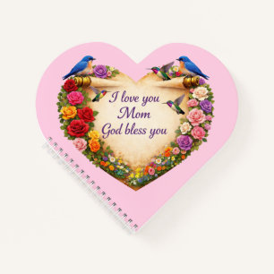 Christian Heart Spiral Notebook for Mum