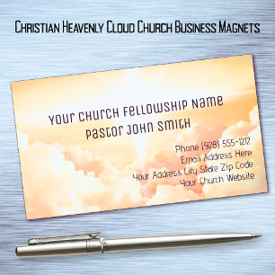 Christian Heavenly Cloud Church Business Magnets
