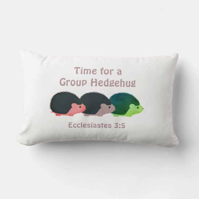 Christian Hedgehog Humour | GROUP HEDGEHUG Eccl 3: Lumbar Cushion (Front)