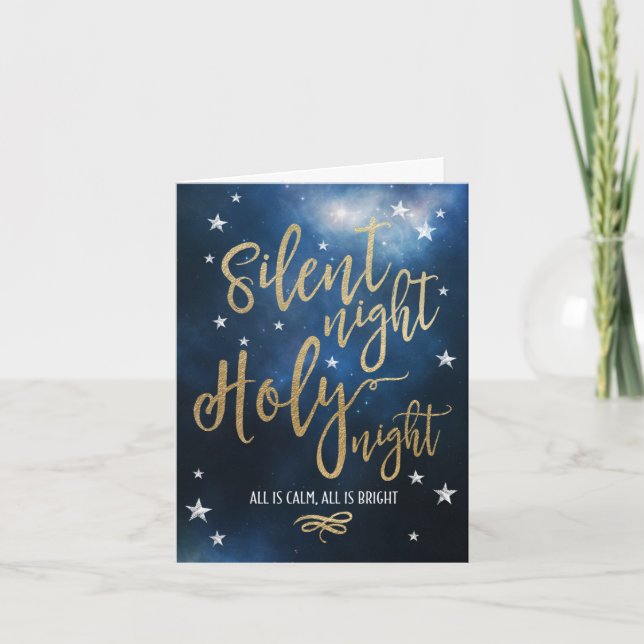 Christian Holiday Card Silent Night Holy Night (Front)