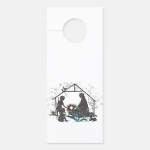 Christian Holy Baby Jesus Christmas Nativity Scene Door Hanger