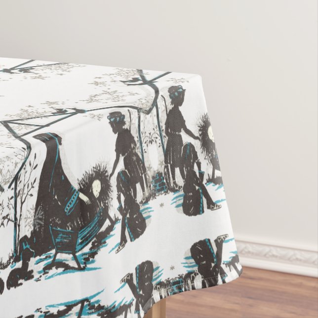 Christian Holy Baby Jesus Christmas Nativity Scene Tablecloth (In Situ)