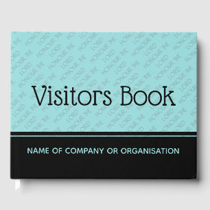 Christian HONOR THE LORD Personalised Visitors Guest Book