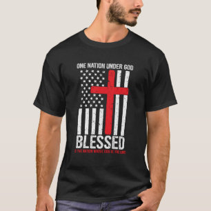 Christian Hoodie Religious Cross Blessed American  T-Shirt