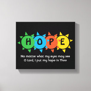 Christian HOPE Encouragement CUSTOMIZABLE Canvas Print
