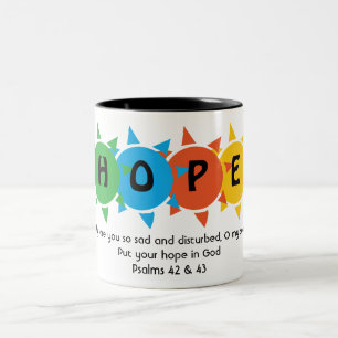 Christian HOPE IN GOD Suicide Prevention CUSTOM Two-Tone Coffee Mug