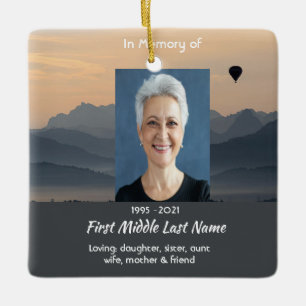 Christian Hot Air Balloon Memorial Keepsake  Ceramic Ornament