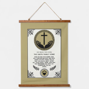 Christian House Blessing Hanging Tapestry