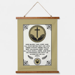 Christian House Blessing Hanging Tapestry