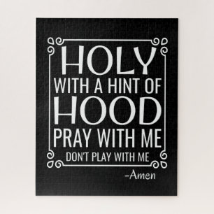 Christian Humour Holy and Hood Jigsaw Puzzle