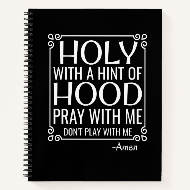 Christian Humour Holy and Hood Notebook (Front)
