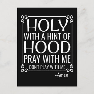 Christian Humour Holy and Hood Postcard