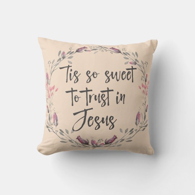 Christian Hymn Lyric Cushion (Front)