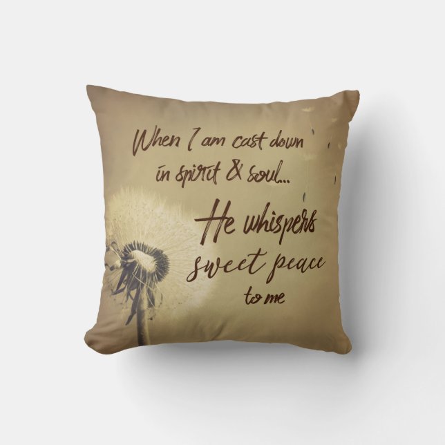 Christian Hymn Quote Cushion (Front)