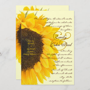 Christian I Am My Beloved Sunflower Wedding Invite