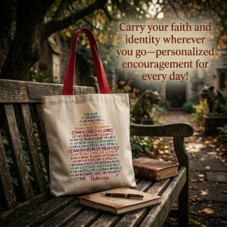 Christian I am , personalised Tote Bag