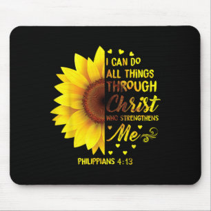 Christian I Can Do All Things Through Christ Bible Mouse Mat
