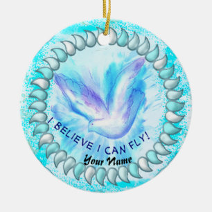 Christian I Can Fly Ceramic Tree Decoration