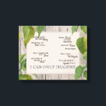 Christian I Can Only Imagine Foliage Wood Lyric Canvas Print<br><div class="desc">I can Only Image Lyrics. Turquoise Wood Fence Background. Foliage</div>