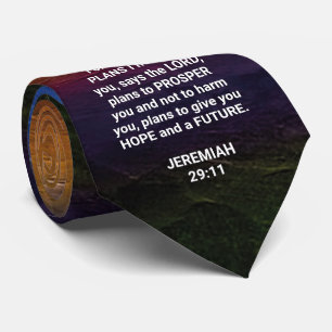 Christian I KNOW THE PLANS Jeremiah 29:11 Monogram Tie