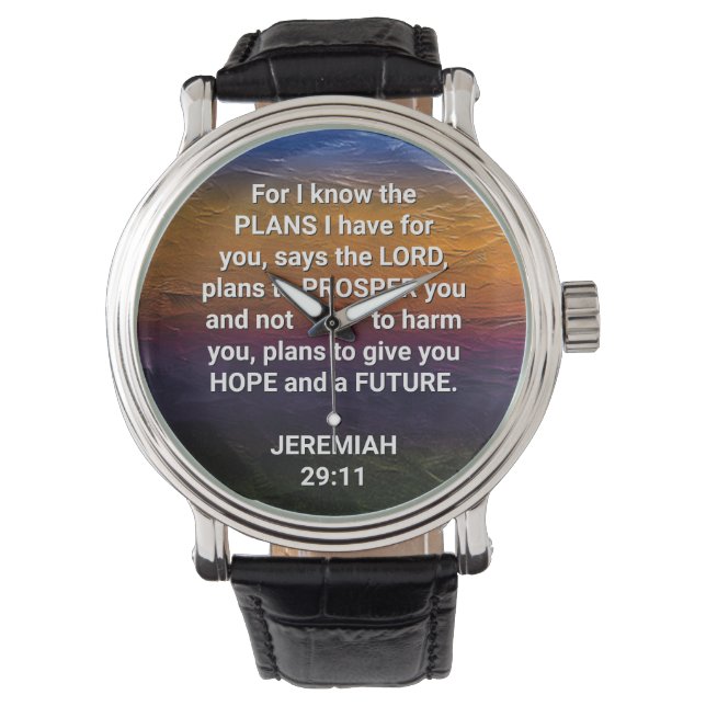 Christian I KNOW THE PLANS Jeremiah 29:11 Watch (Front)