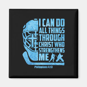 Christian Ice Hockey Jesus Religious Boys Kids Men Magnet