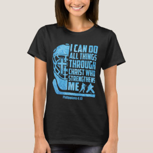 Christian Ice Hockey Jesus Religious Boys Kids Men T-Shirt
