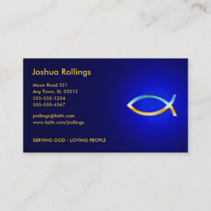 Christian   Ichtus Symbol Business Card
