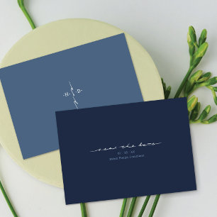 Christian Initials Cross Hand Lettered Non-Photo Save The Date