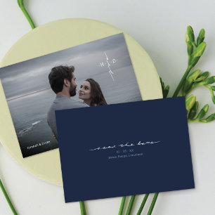Christian Initials Cross Hand Lettered Photo Save The Date