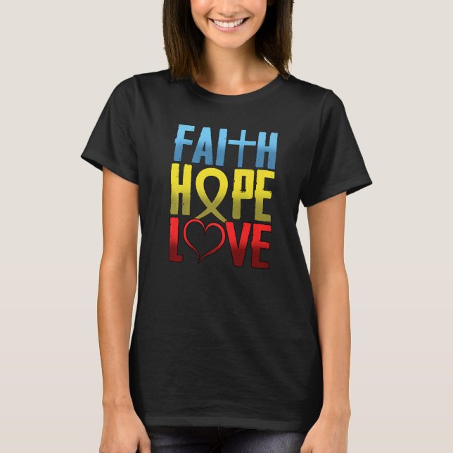 Christian Inspiration Faith Hope Love Religious Fa T-Shirt (Front)