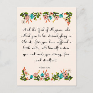 Christian inspirational Art - 1 Peter 5:10 Postcard
