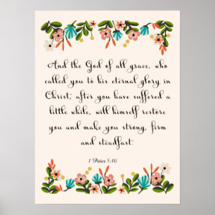 Christian inspirational Art - 1 Peter 5:10 Poster
