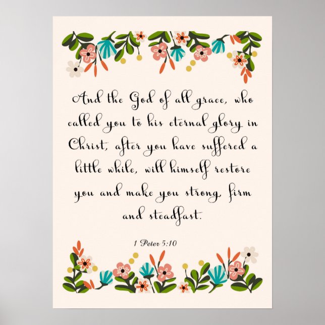 Christian inspirational Art - 1 Peter 5:10 Poster (Front)