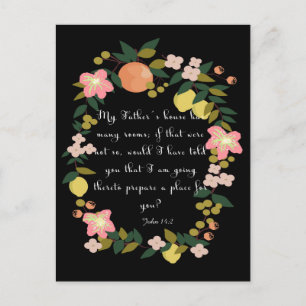 Christian inspirational Art - John 14:2 Postcard